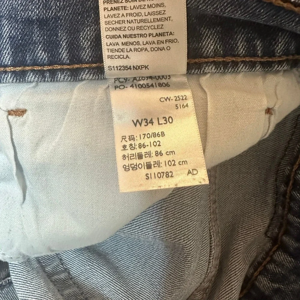 Signature‎ by Levi Strauss Mens Loose Fit Straight Leg Jeans Blue W34 L30
